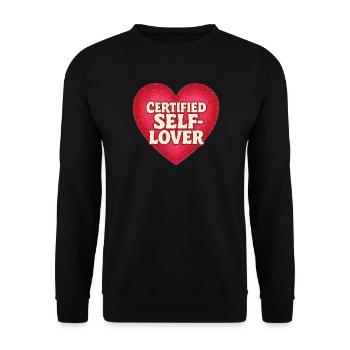self-love - Unisex Sweatshirt - black - Front - Alina (178cm) & Michal (187cm)