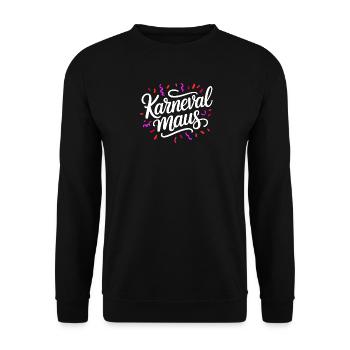 Carnival Mouse - Unisex Sweatshirt - black - Front - Alina (178cm) & Michal (187cm)