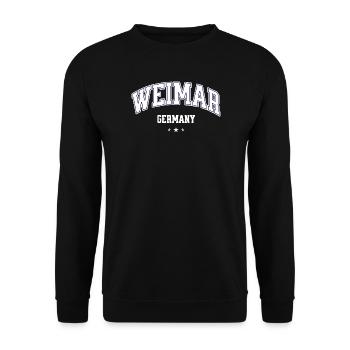 Weimar Germany Emblem - Unisex Sweatshirt - black - Front - Alina (178cm) & Michal (187cm)