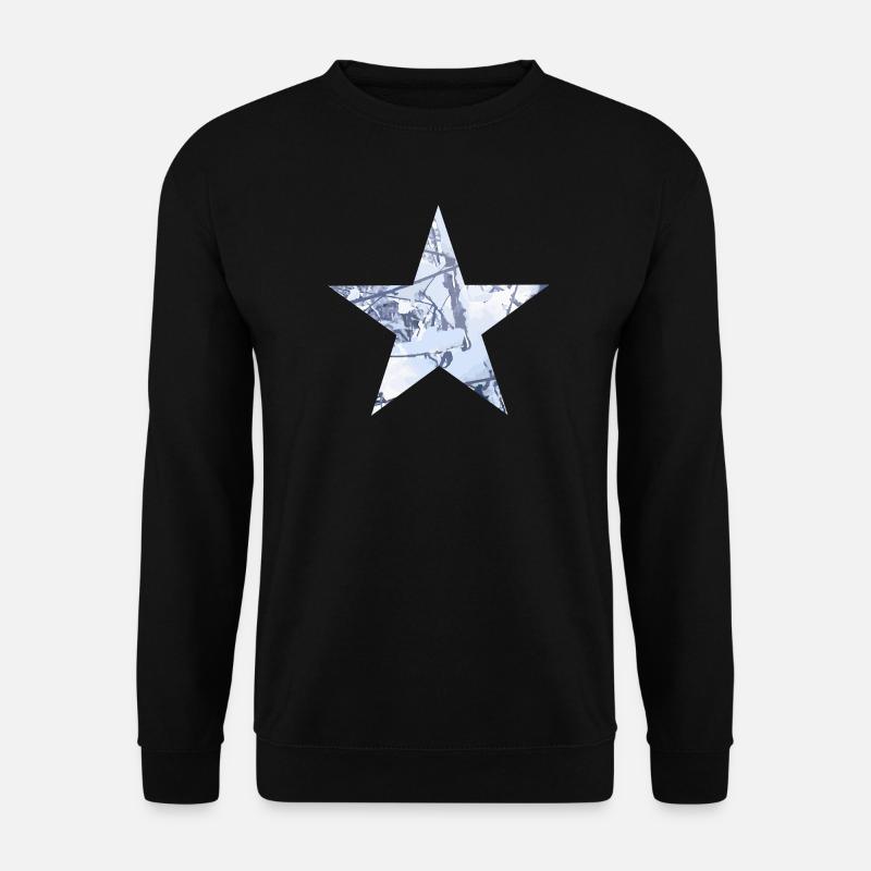 Star Winter Snow Digital Art - Unisex Sweatshirt - black