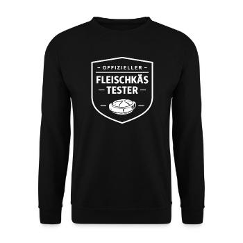 T-SHIRT OFFICIEL DU TESTEUR DE PAIN DE VIANDE - Sweat-shirt Unisexe - noir - Devant - Alina (178cm) & Michal (187cm)