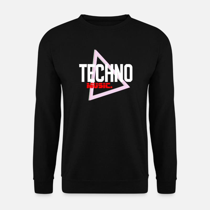 Techno Neon Triangle Pulse - Sweat-shirt Unisexe - noir