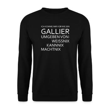 I feel like a Gaul - Unisex Sweatshirt - black - Front - Alina (178cm) & Michal (187cm)