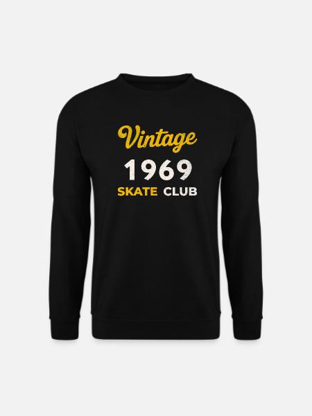 Vintage 1969 Skate Club Retro Geburtsjahr Geschenk - Unisex Pullover - Schwarz