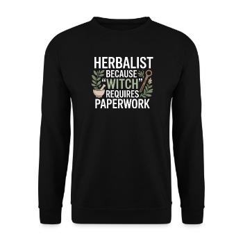 Zertifizierte Regulierungsbekleidung für klinische Praktiker - Unisex Pullover - Schwarz - Vorne - Alina (178cm) & Michal (187cm)