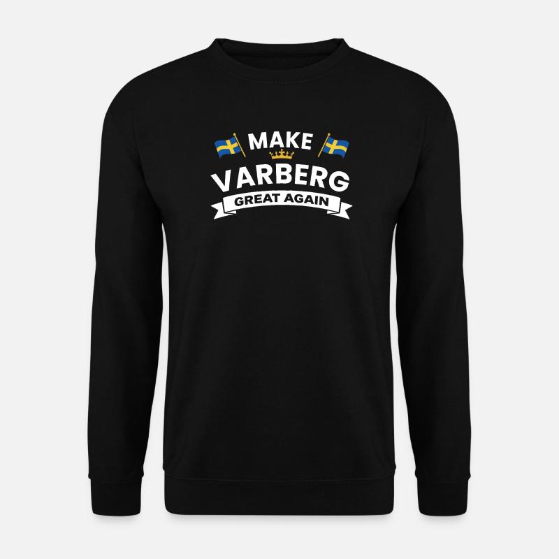 Varberg Pride Banner Emblem - Unisex Sweatshirt - black
