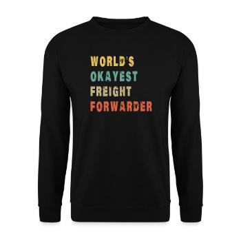 Der beste Spediteur der Welt – Witzige Logistik - Unisex Pullover - Schwarz - Vorne - Alina (178cm) & Michal (187cm)