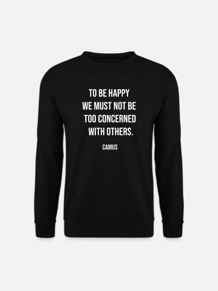 Camus Quote Tee: Not Too Concerned - Unisex Sweatshirt - black