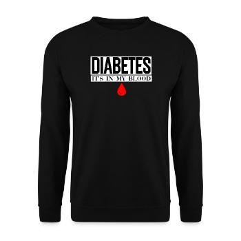 Diabetes It's in My Blood Emblem - Unisex Sweatshirt - black - Front - Alina (178cm) & Michal (187cm)