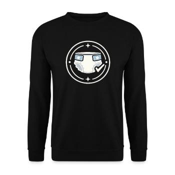 Diaper Duty Badge Shirt - Unisex Pullover - Schwarz - Vorne - Alina (178cm) & Michal (187cm)