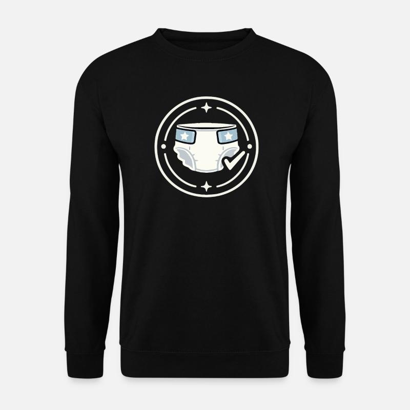 Diaper Duty Badge Shirt - Unisex Pullover - Schwarz