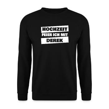 Bachelor Party Derek - Unisex Sweatshirt - black - Front - Alina (178cm) & Michal (187cm)