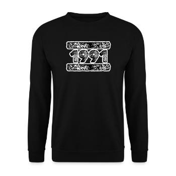 1991 1991 - Unisex Pullover - Schwarz - Vorne - Alina (178cm) & Michal (187cm)
