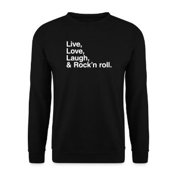 Live Love Laugh Rock - Mode de vie - Sweat-shirt Unisexe - noir - Devant - Alina (178cm) & Michal (187cm)