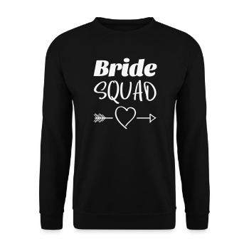 Bridal Squad Heart Arrow - Unisex Sweatshirt - black - Front - Alina (178cm) & Michal (187cm)