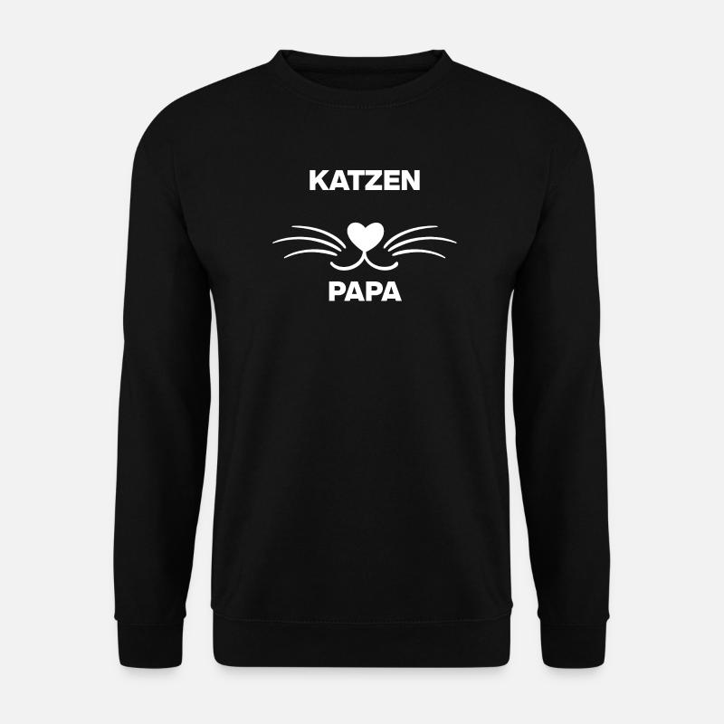 SØT KATT PAPPA DESIGN – HARDT HJERTE KJÆRLIGHET! - Genser unisex - svart