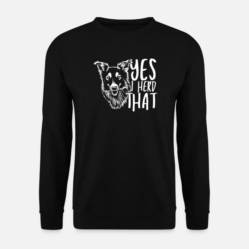Wolfskopf mit handschriftlichem Text - Unisex Pullover - Schwarz