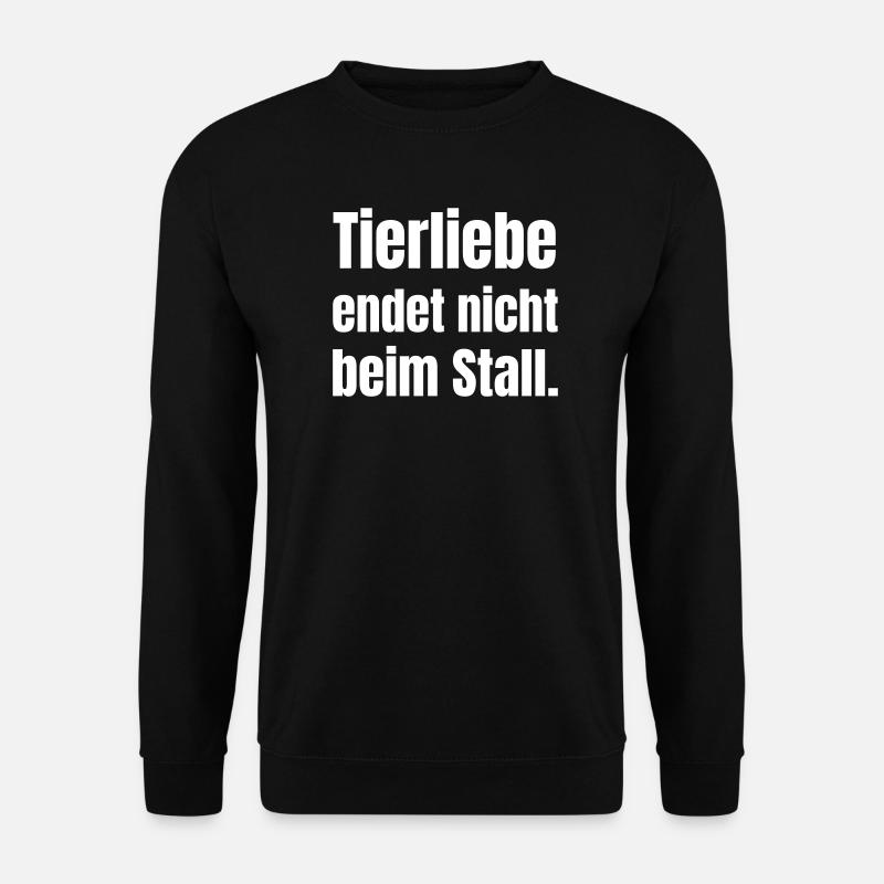 Tierliebe endet nicht beim Stall - Unisex Pullover - Schwarz