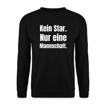 No star, just a team, - Unisex Sweatshirt - black - Front - Alina (178cm) & Michal (187cm)
