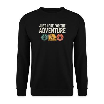 Adventure Boots Compass Tent - Unisex Sweatshirt - black - Front - Alina (178cm) & Michal (187cm)
