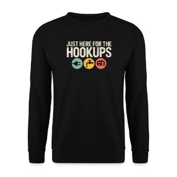 Hookups Trio: Plug, Tap, Camper - Unisex Sweatshirt - black - Front - Alina (178cm) & Michal (187cm)