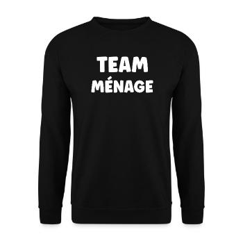 TEAM MÉNAGE - Sweat-shirt Unisexe - noir - Devant - Alina (178cm) & Michal (187cm)