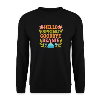 Bonjour Spring Goodbye Cap - Sweat-shirt Unisexe - noir - Devant - Alina (178cm) & Michal (187cm)