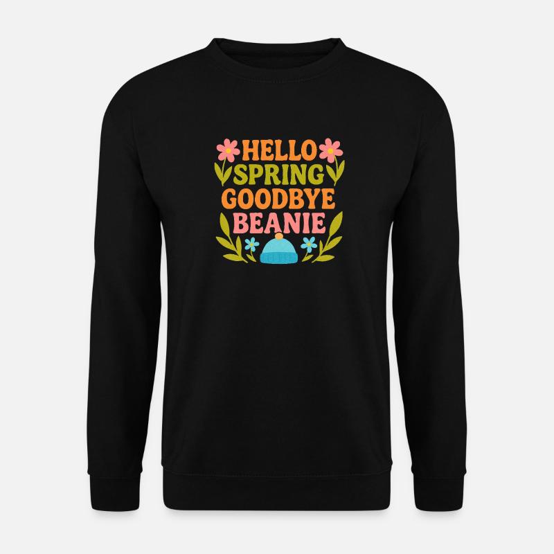 Hallo Frühling Goodbye Cap - Unisex Pullover - Schwarz