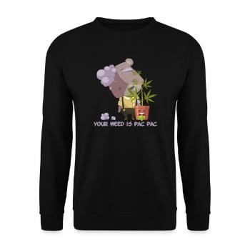 Your weed is pac pac - Unisex Sweatshirt - black - Front - Alina (178cm) & Michal (187cm)