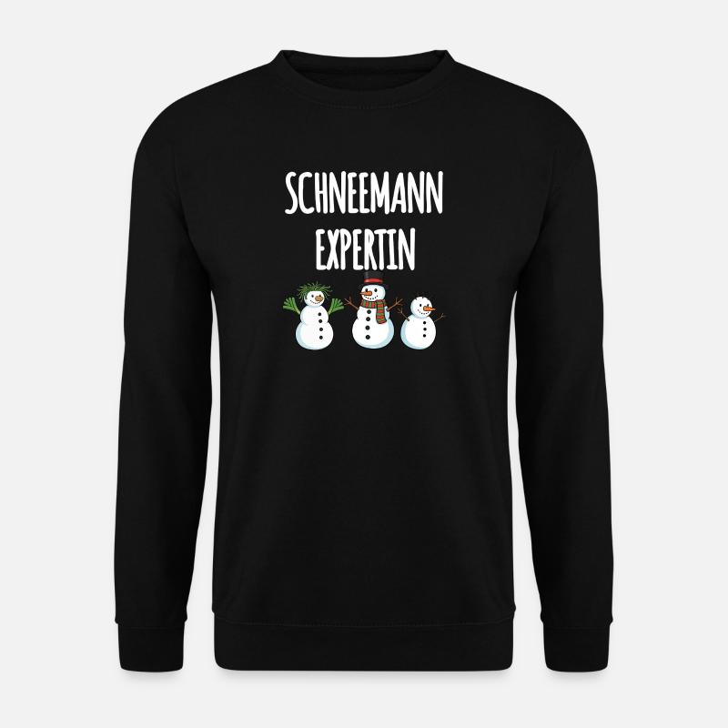 Schneemann Expertin - Unisex Pullover - Schwarz