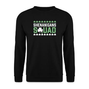 Shenanigans-Team Shamrock Tee - Unisex Pullover - Schwarz - Vorne - Alina (178cm) & Michal (187cm)