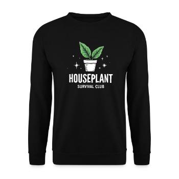 Houseplant Survival Club Plants - Unisex Sweatshirt - black - Front - Alina (178cm) & Michal (187cm)