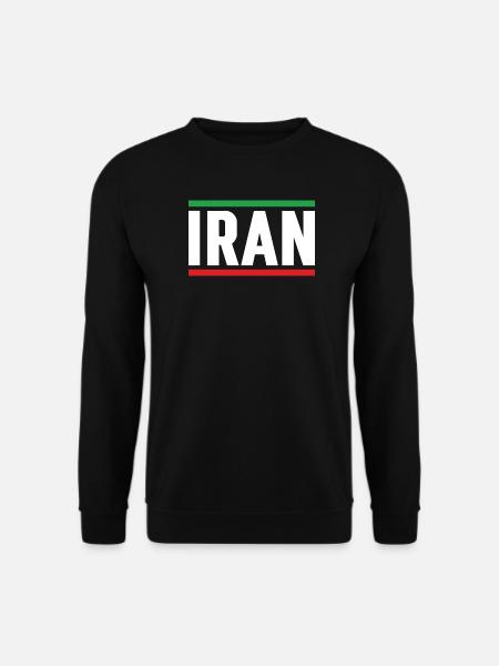 Iran Flag Strong Typography - Unisex Sweatshirt - black
