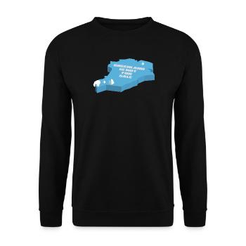Greenland is not for sale (3D edition) - Unisex Sweatshirt - black - Front - Alina (178cm) & Michal (187cm)