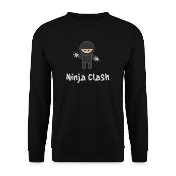 Ninja Fight Sport Shuriken - Unisex Pullover - Schwarz - Vorne - Alina (178cm) & Michal (187cm)