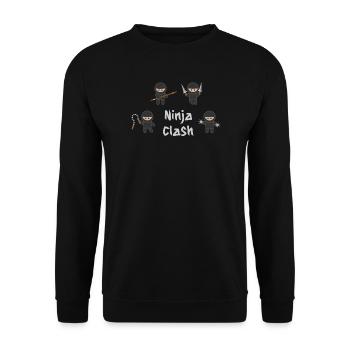 Ninja-Kampfsport-Training - Unisex Pullover - Schwarz - Vorne - Alina (178cm) & Michal (187cm)