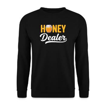 Honey Dealer Beekeeper Honeycomb Beekeeping - Unisex Sweatshirt - black - Front - Alina (178cm) & Michal (187cm)