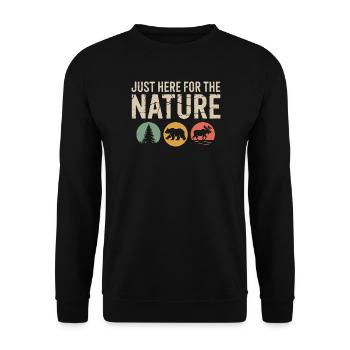 Juste ici pour la nature : silhouettes de la faune - Sweat-shirt Unisexe - noir - Devant - Alina (178cm) & Michal (187cm)
