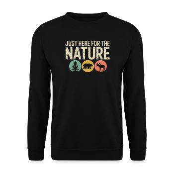 Naturtrio Silhouettenkreis - Unisex Pullover - Schwarz - Vorne - Alina (178cm) & Michal (187cm)