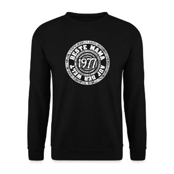 Mère 1977 - Sweat-shirt Unisexe - noir - Devant - Alina (178cm) & Michal (187cm)