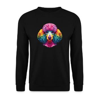 Caniche Chien - Sweat-shirt Unisexe - noir - Devant - Alina (178cm) & Michal (187cm)