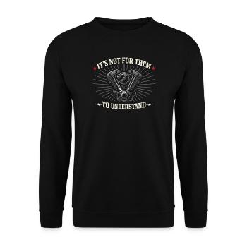 Why we ride motorcycles, - Unisex Sweatshirt - black - Front - Alina (178cm) & Michal (187cm)