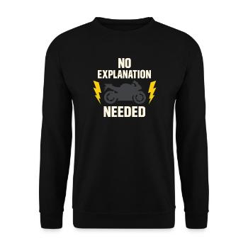 Why we ride motorcycles, - Unisex Sweatshirt - black - Front - Alina (178cm) & Michal (187cm)