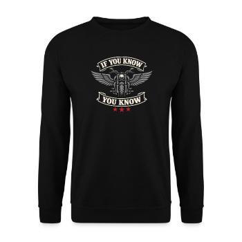 Why we ride motorcycles, - Unisex Sweatshirt - black - Front - Alina (178cm) & Michal (187cm)