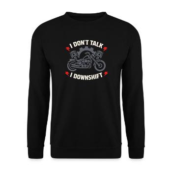 Why we ride motorcycles, - Unisex Sweatshirt - black - Front - Alina (178cm) & Michal (187cm)