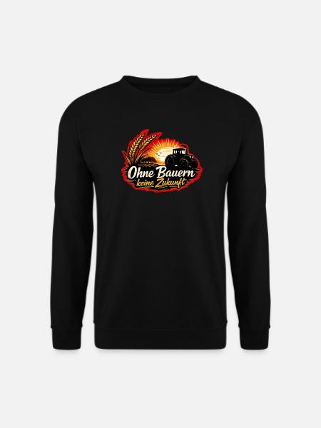No future without farmers-agriculture-tractor - Unisex Sweatshirt - black