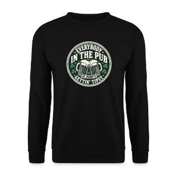 Pub Toast St Paddy's Tipsy Tee - Unisex Pullover - Schwarz - Vorne - Alina (178cm) & Michal (187cm)