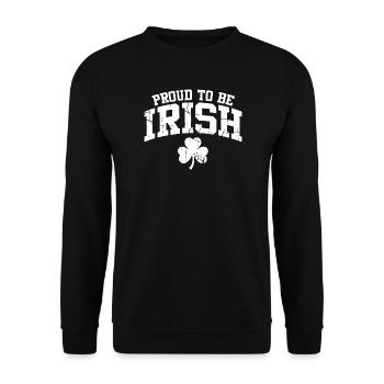 Fier d’être Irlandais - Sweat-shirt Unisexe - noir - Devant - Alina (178cm) & Michal (187cm)
