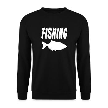 Angling - Unisex Sweatshirt - black - Front - Alina (178cm) & Michal (187cm)