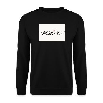 Nous. – Chemise Modern Love Statement - Sweat-shirt Unisexe - noir - Devant - Alina (178cm) & Michal (187cm)